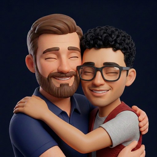John and Gerry hugging